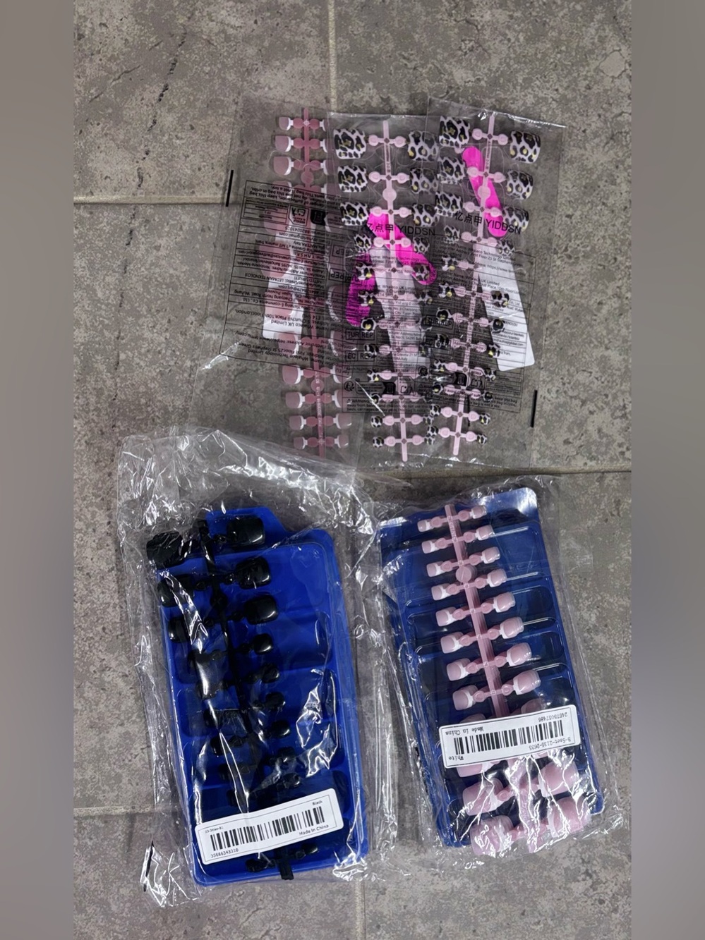 Bundle - 10 Pairs Artificial Press or Glue on Toenails - OSFM